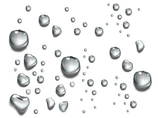 露水透明水珠水滴不规则冰块PNG素材